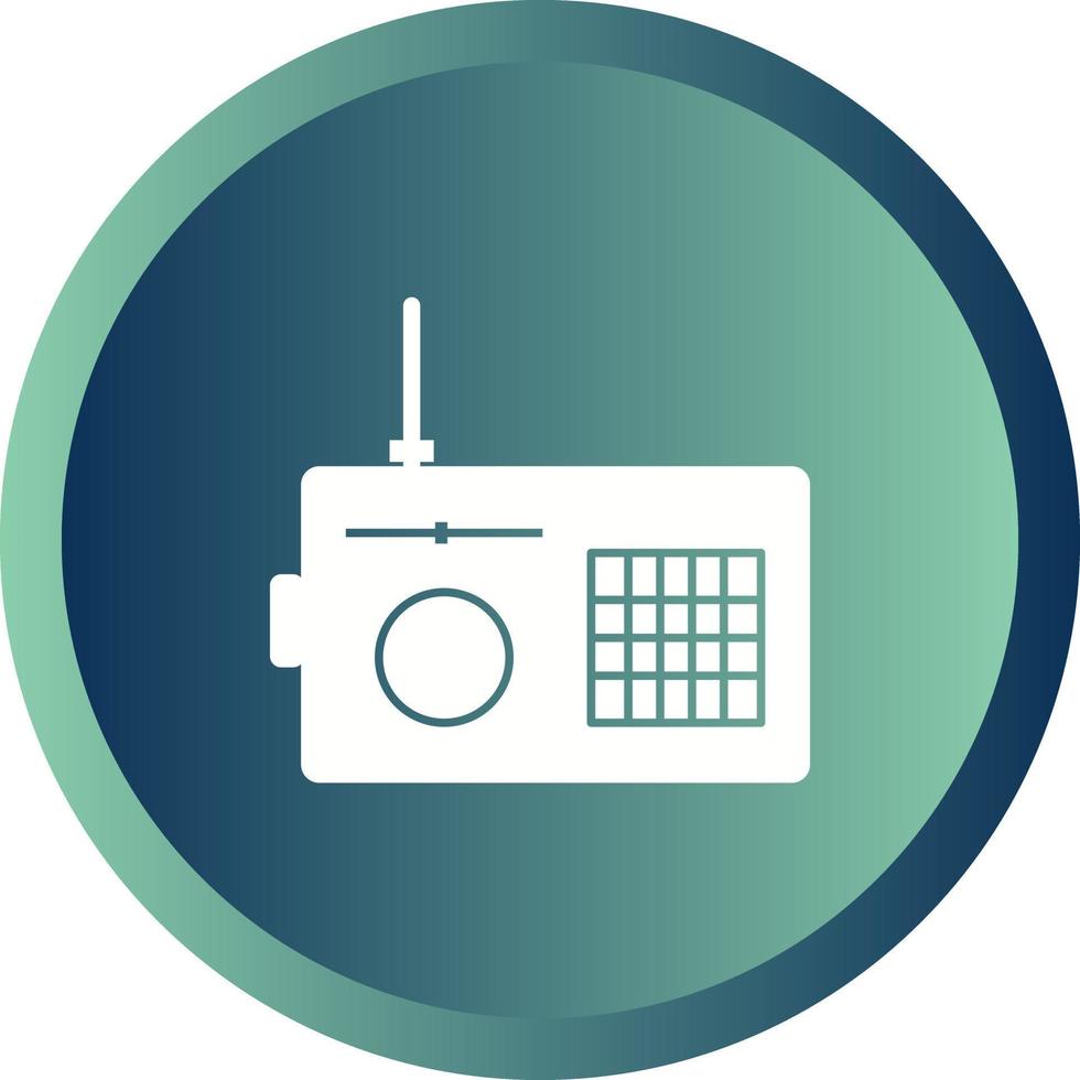 Unique Radio Vector Glyph Icon