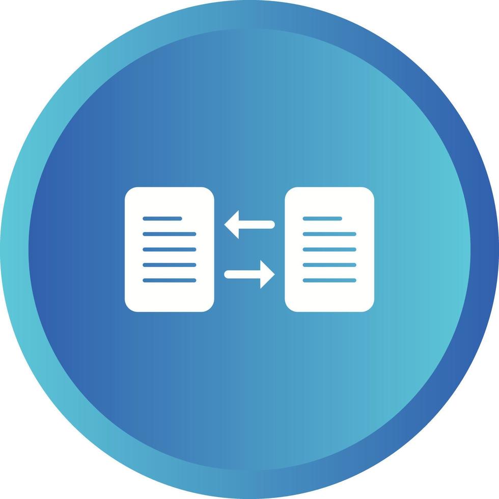 Unique File Transfer Vector Glyph Icon