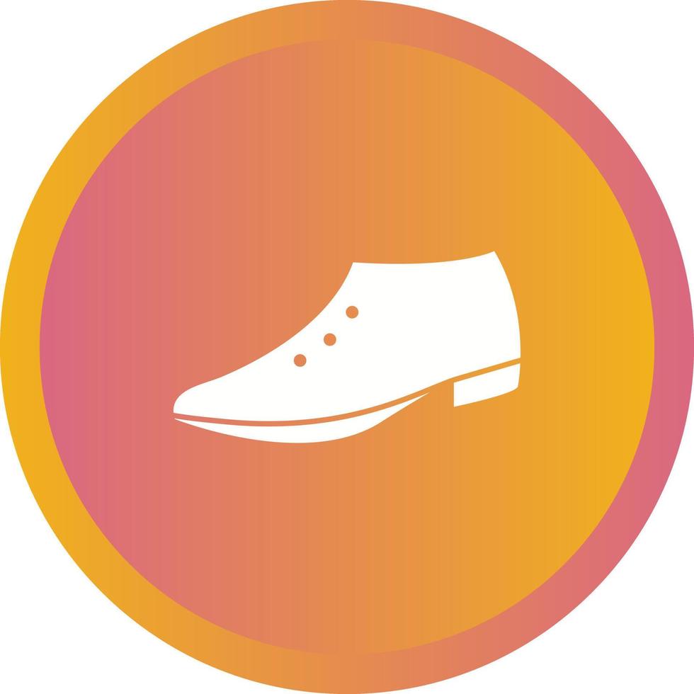 icono de glifo de vector de zapatos formales únicos