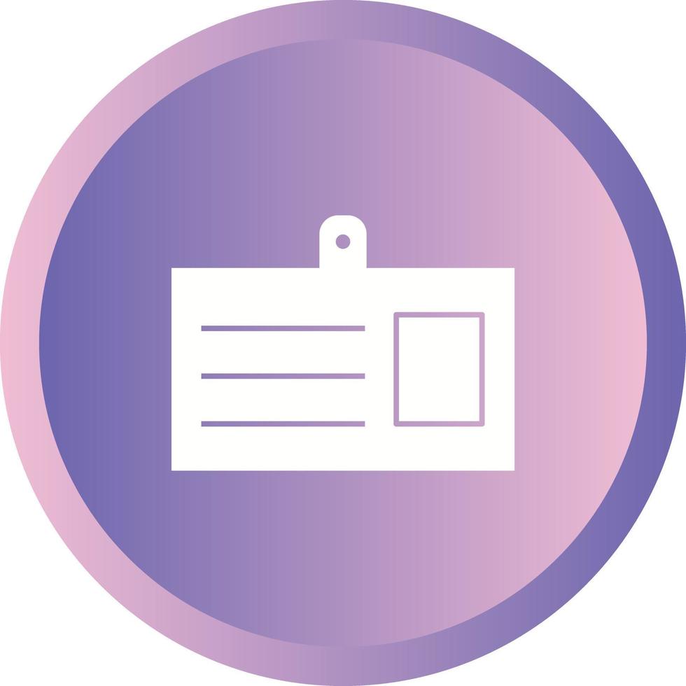 Unique Pass Card Vector Glyph Icon