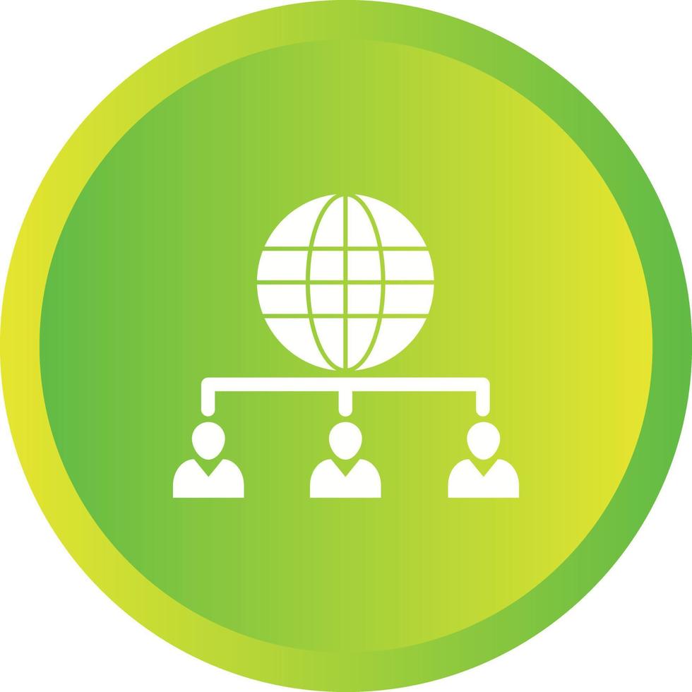 Unique Web Client Server Vector Glyph Icon