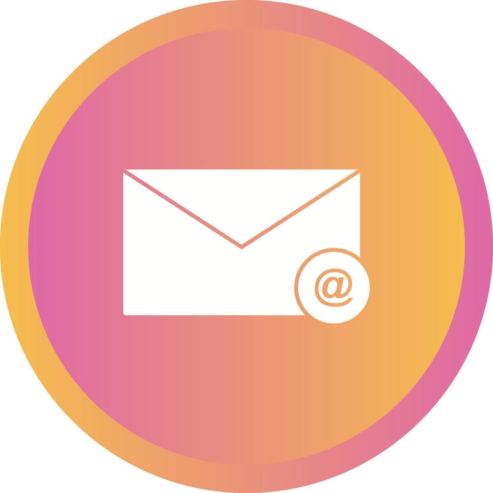Unique Mail Vector Glyph Icon