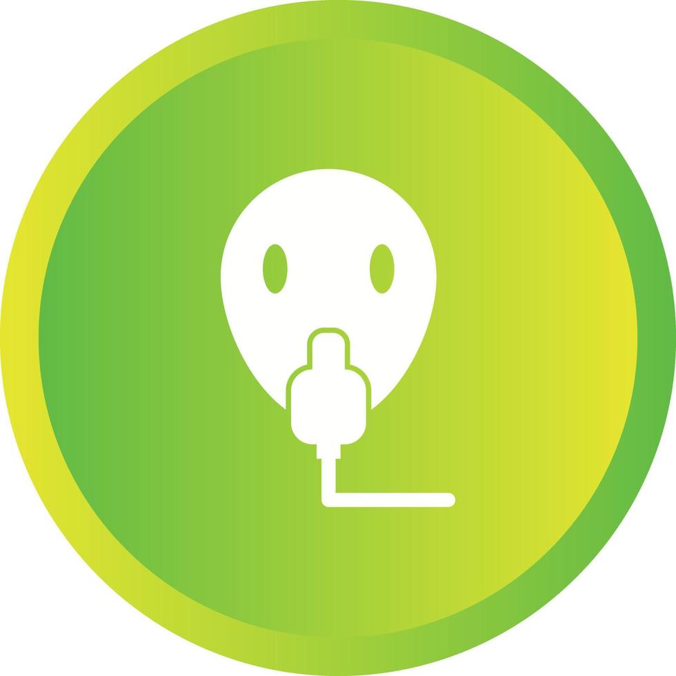 Unique Oxygen Mask Vector Glyph Icon