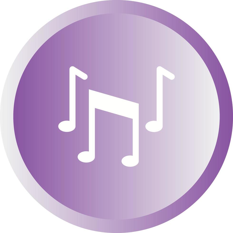 Unique Musical Notes Vector Glyph Icon