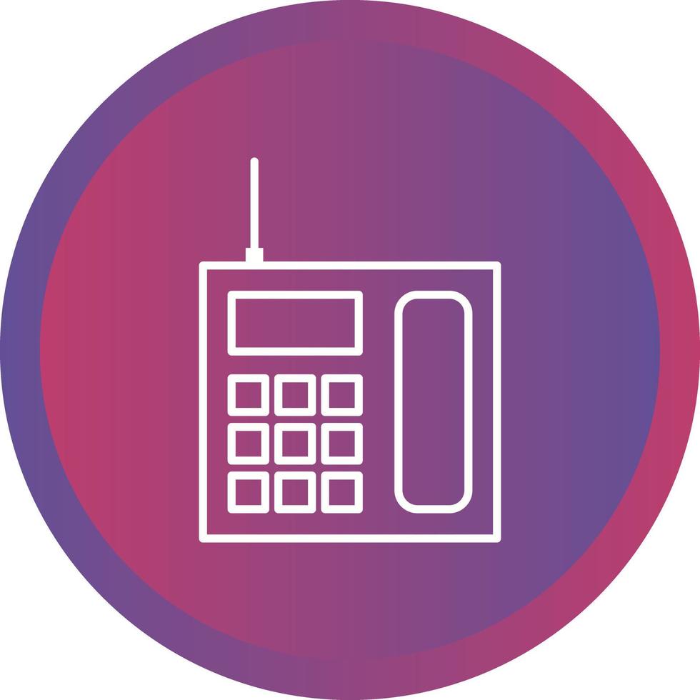 Unique Wireless Landline Phone  Vector Line Icon