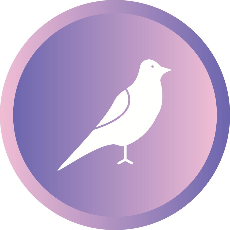 Unique Bird Vector Glyph Icon