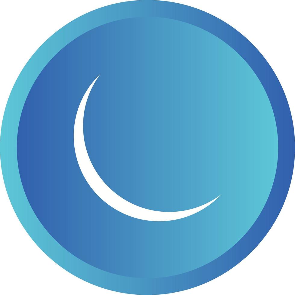 Unique New Moon Vector Glyph Icon