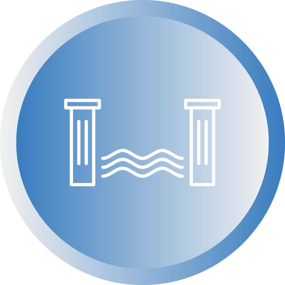 Unique Water Dam Vector Line Icon