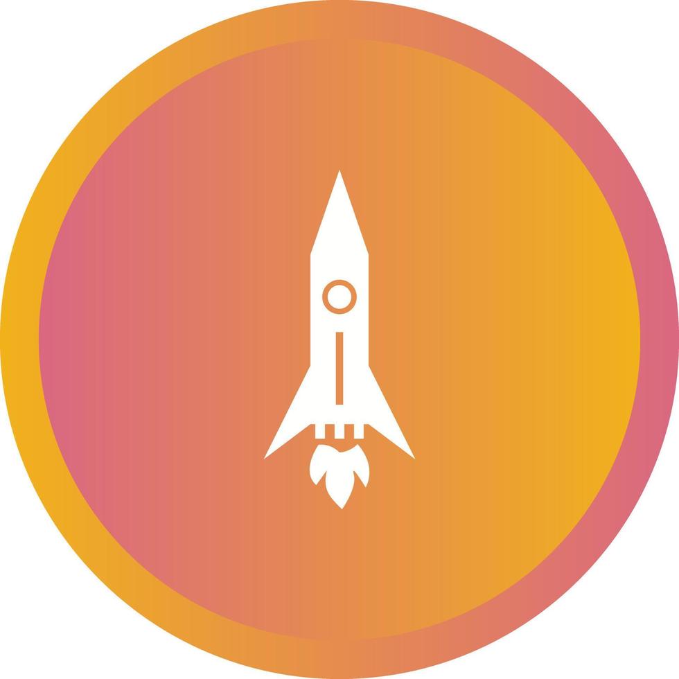 Unique Rocket Vector Glyph Icon