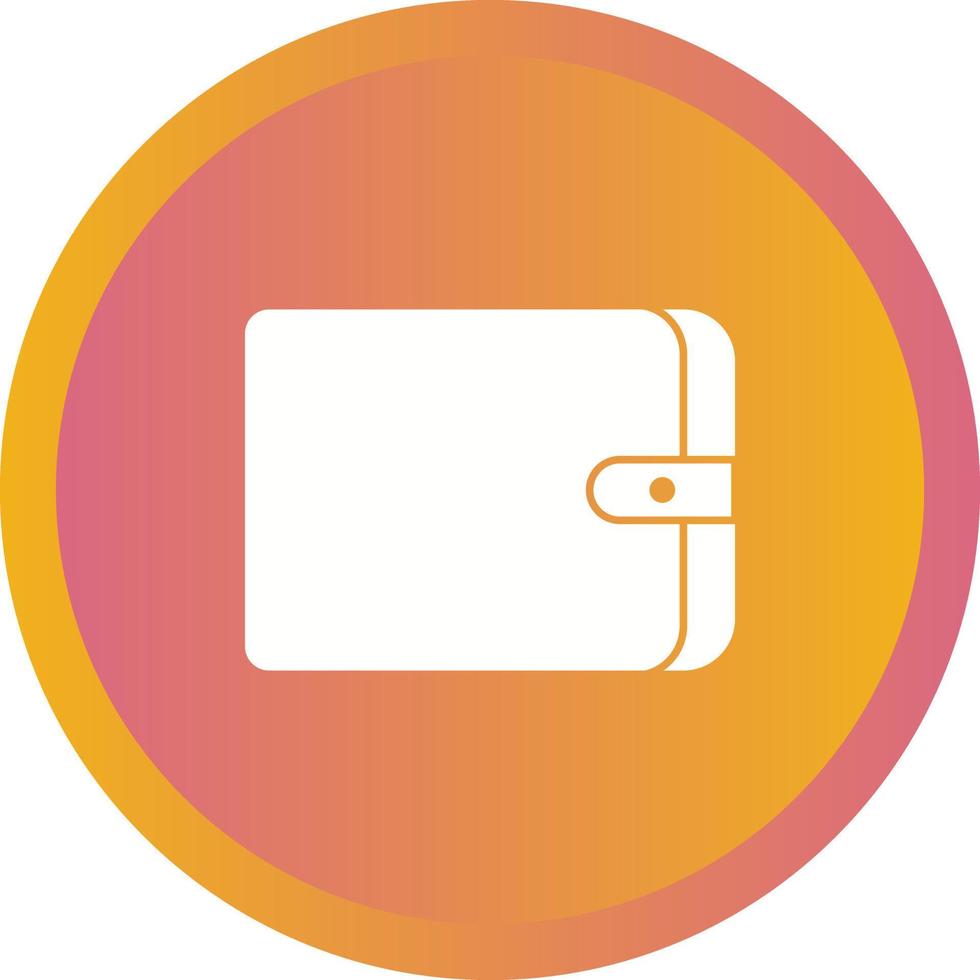 Unique Wallet Vector Glyph Icon