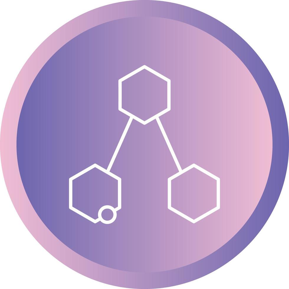 Unique Chemical Structure II Vector Line Icon