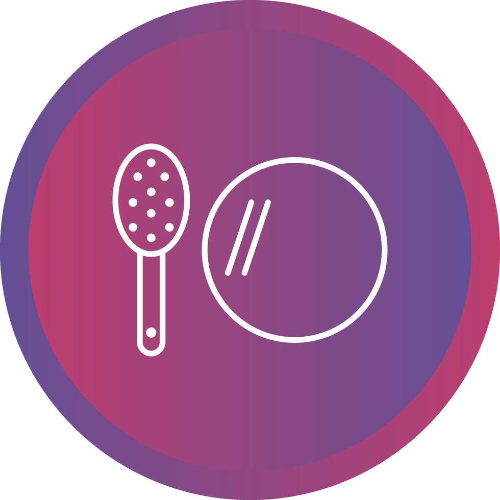 Unique Brush And Mirror Vector Line Icon