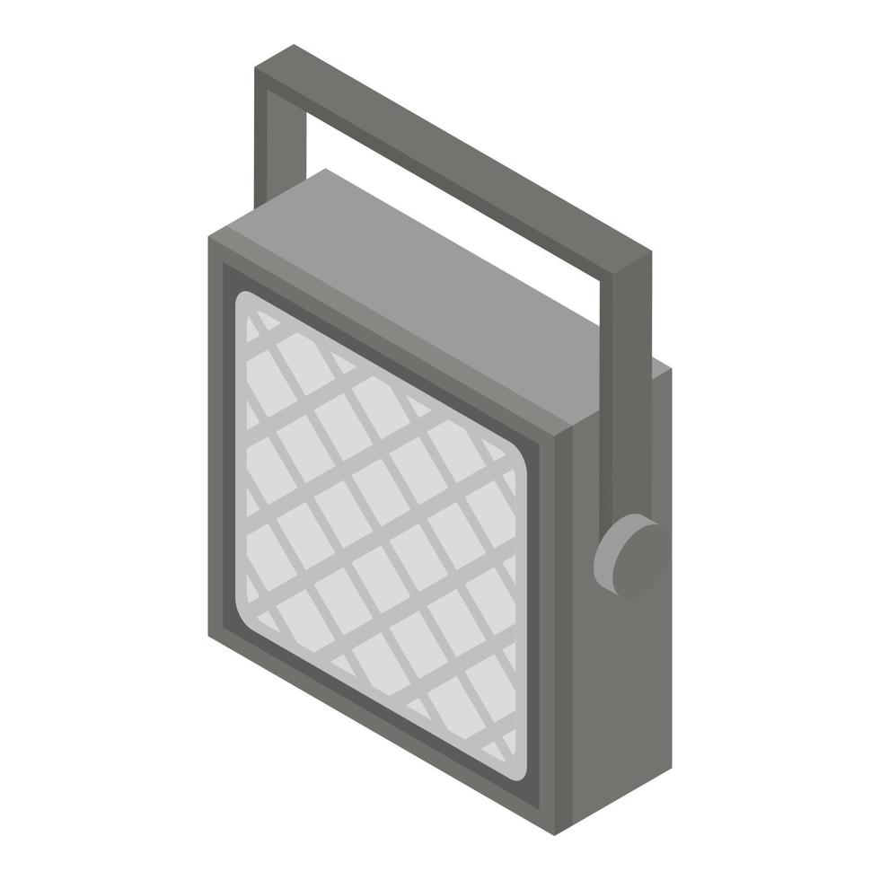 Spotlight lamp icon, isometric style vector