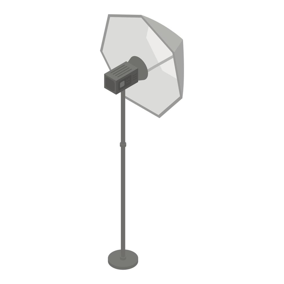 Reflector spotlight icon, isometric style vector