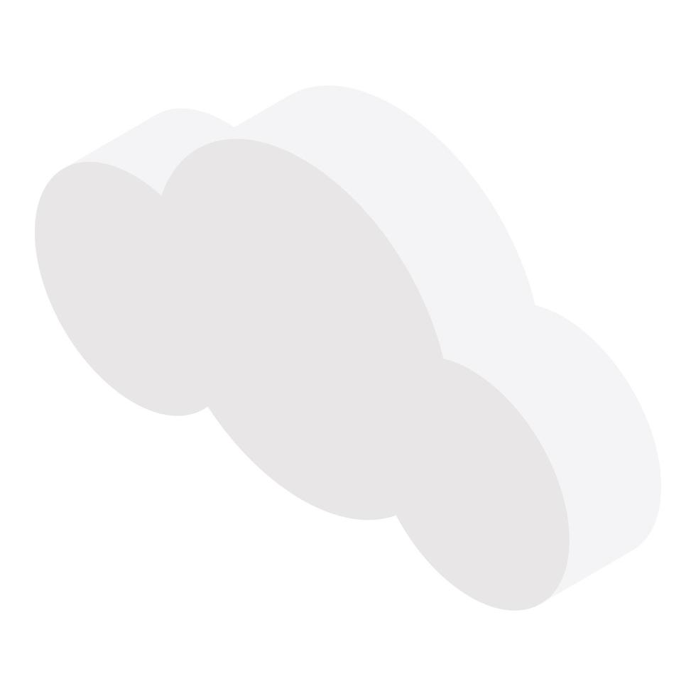 Office data cloud icon, isometric style vector