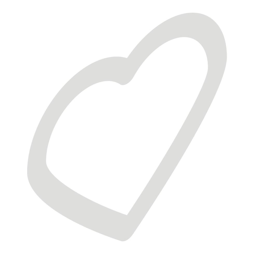 Heart shape icon, isometric style vector