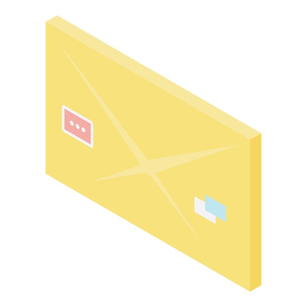 Mail letter icon, isometric style vector