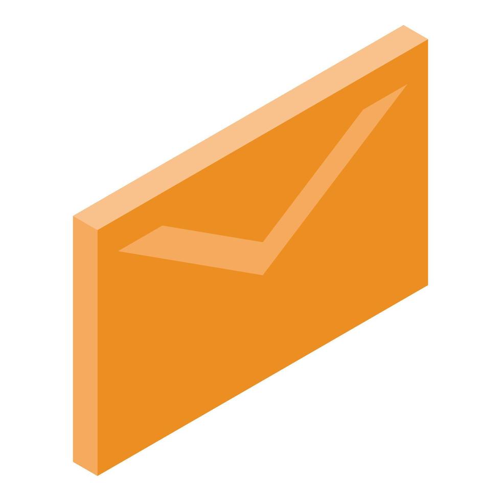 Mail letter icon, isometric style vector