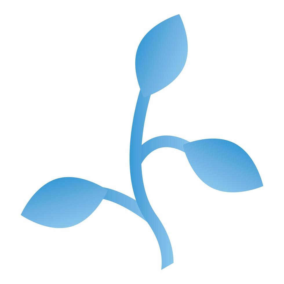 icono de planta azul, estilo isométrico vector