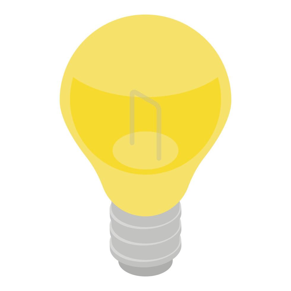 Light bulb icon, isometric style vector