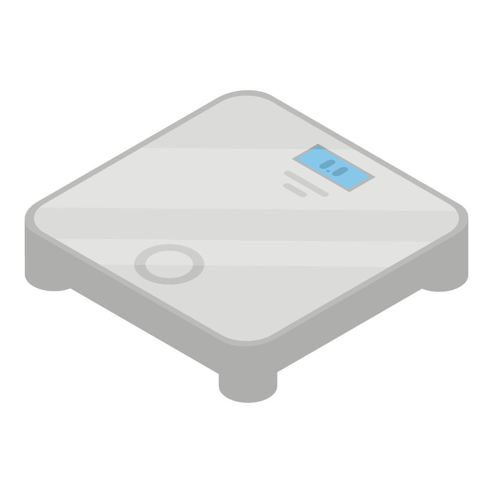 Digital foot scales icon, isometric style vector