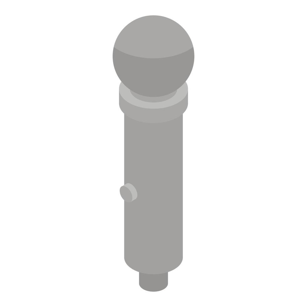 Microphone icon, isometric style vector