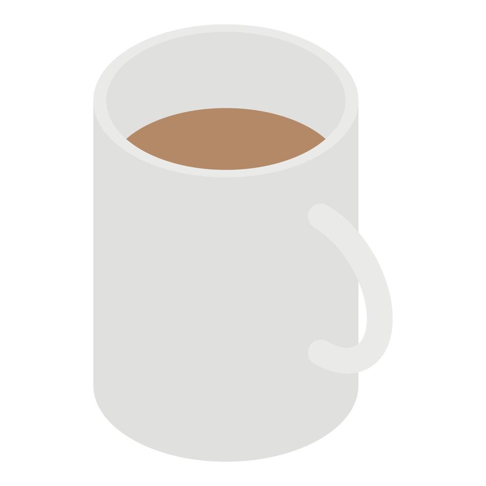 Mug tea icon, isometric style vector