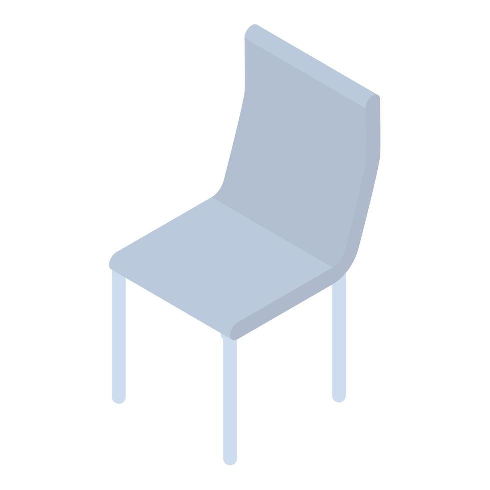 Soft textile chair icon, isometric style vector