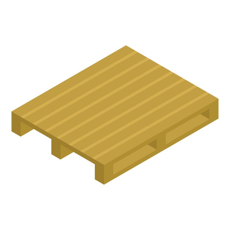 Delivery pallet icon, isometric style vector