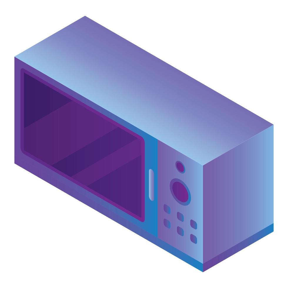 Microwave icon, isometric style vector