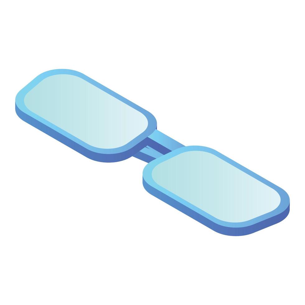 Eyeglasses icon, isometric style vector