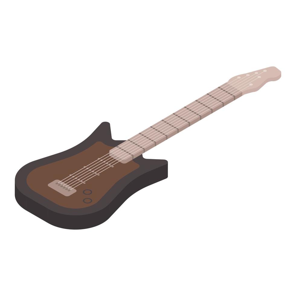 icono de guitarra eléctrica, estilo isométrico vector