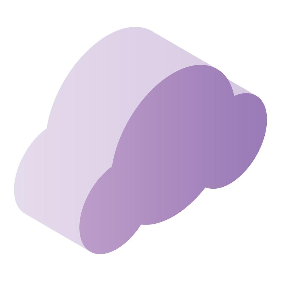 Cloud data type icon, isometric style vector