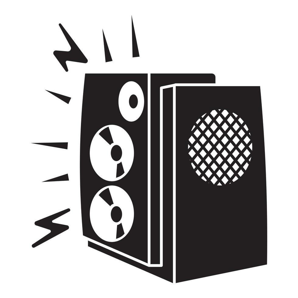 Music bass speaker icon, simple style vector