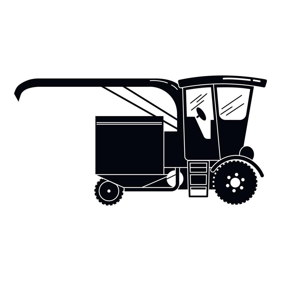 Old harvester icon, simple style vector