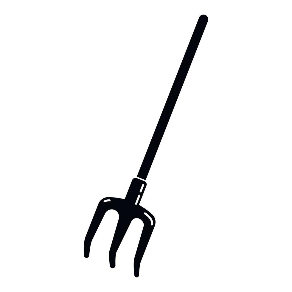 Farm fork icon, simple style vector