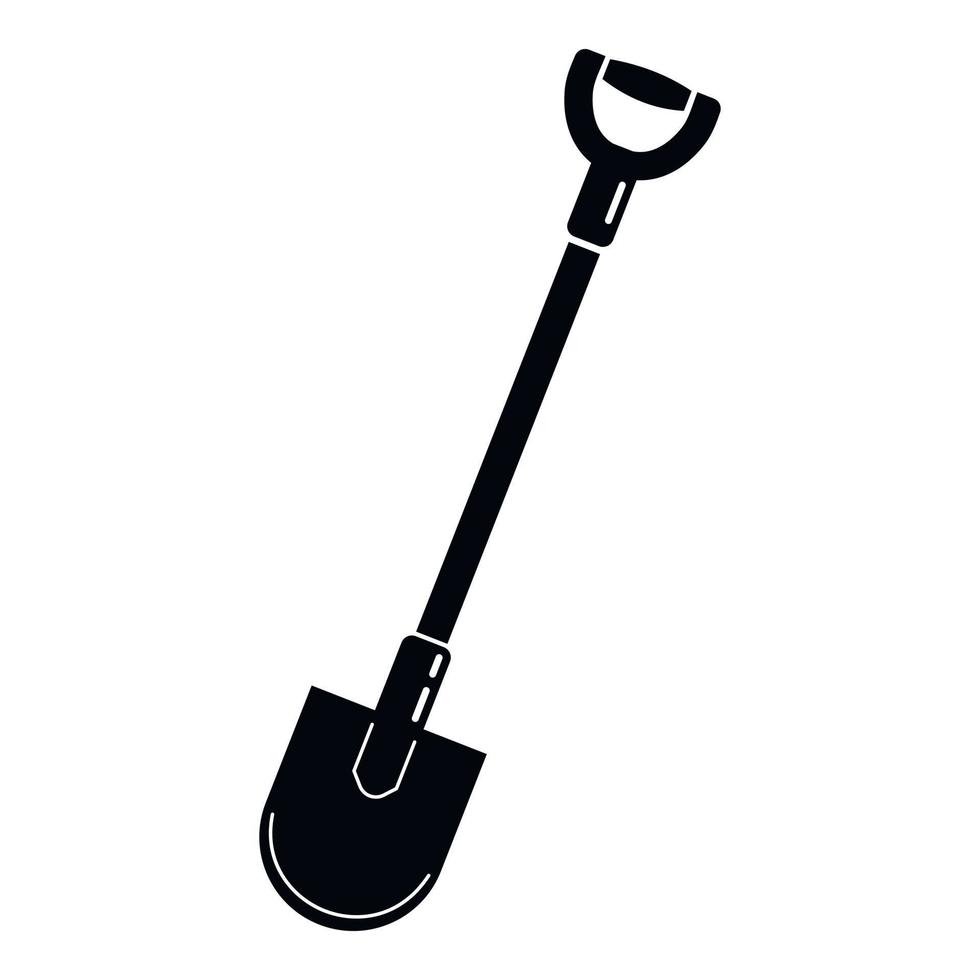 Garden shovel icon, simple style vector