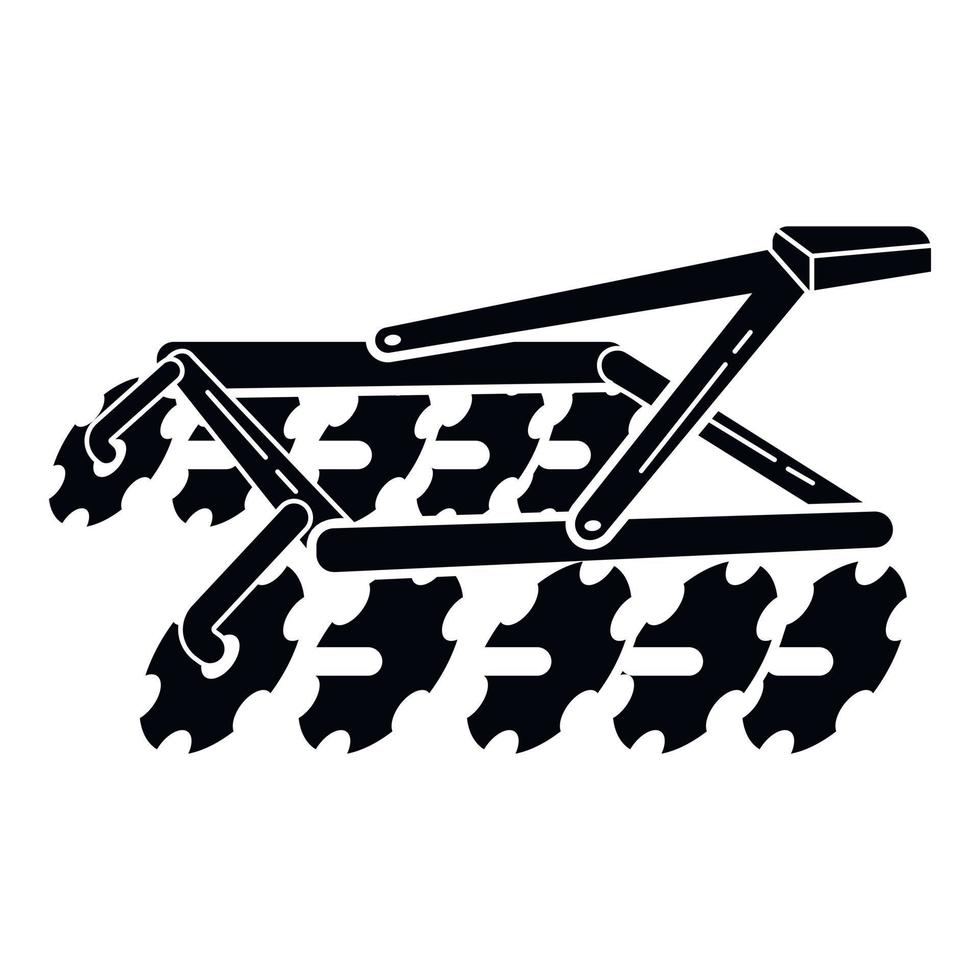 Tractor farm equipment icon, simple style vector