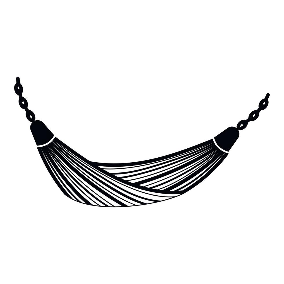 icono de hamaca textil, estilo simple vector