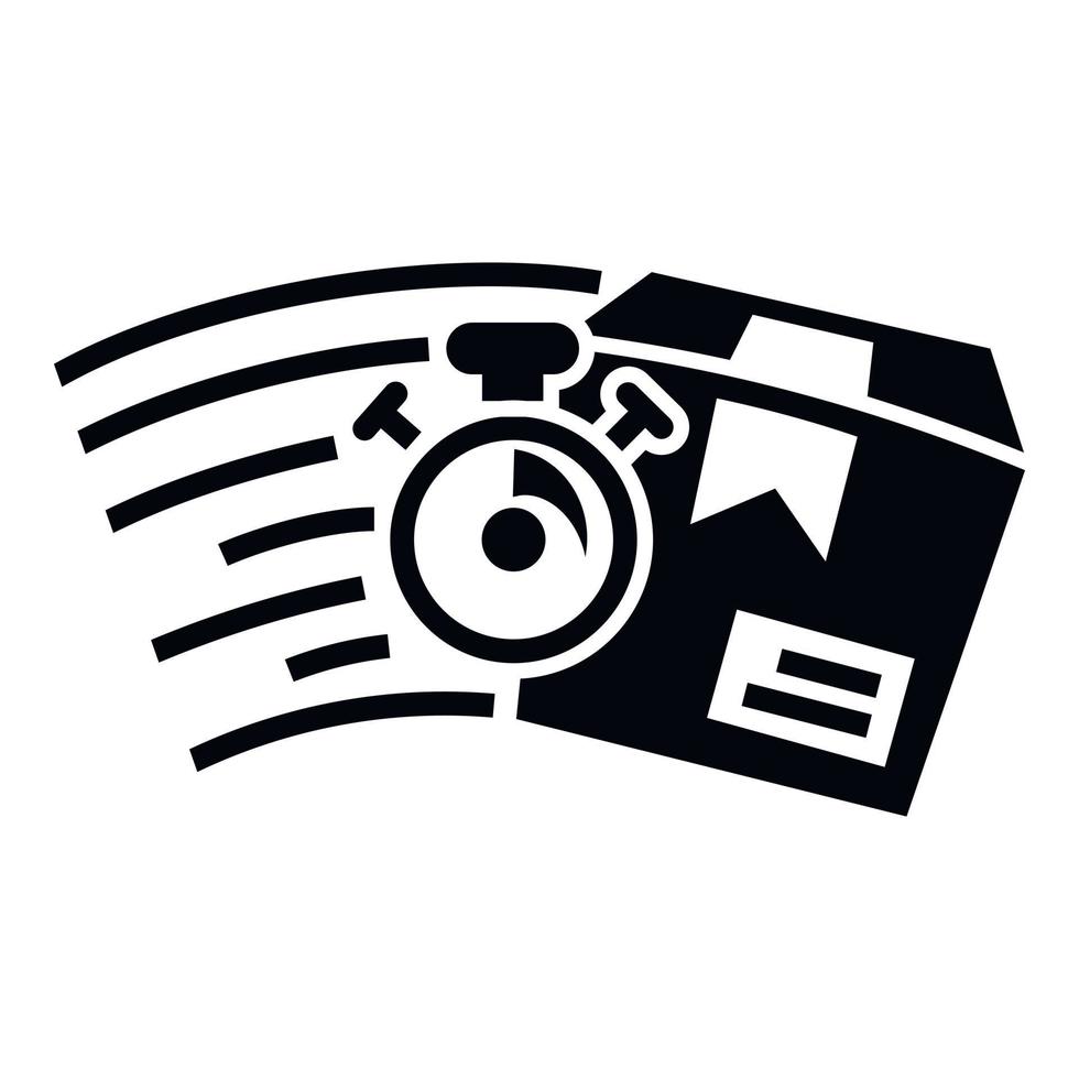 Fast parcel delivery icon, simple style vector