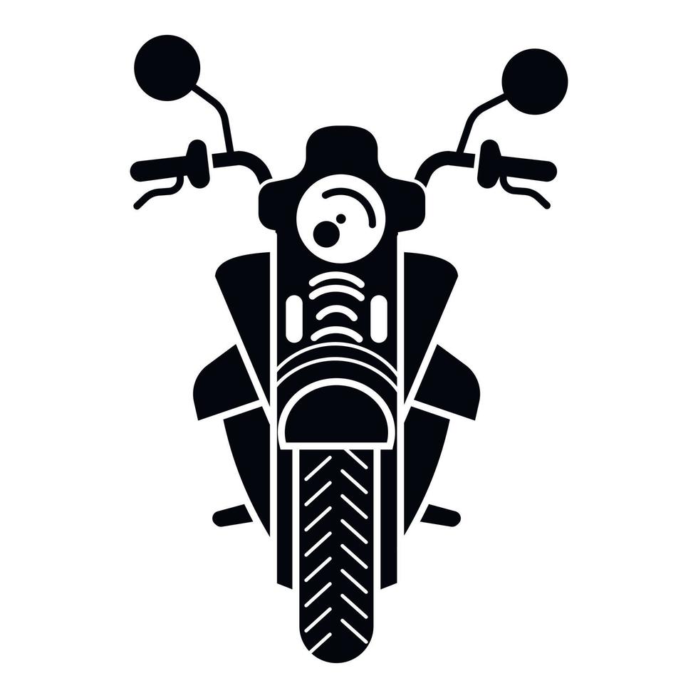 frente al icono de la moto, estilo simple vector