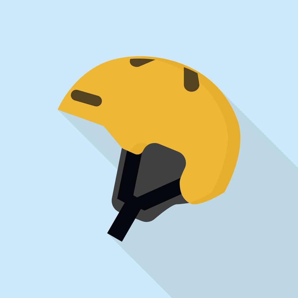 icono de casco deportivo, estilo plano vector