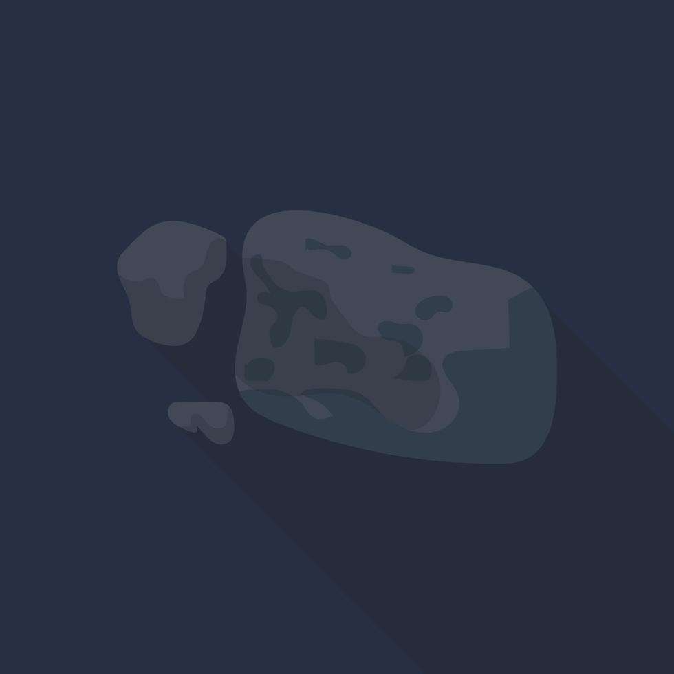 Space asteroid icon, flat style vector