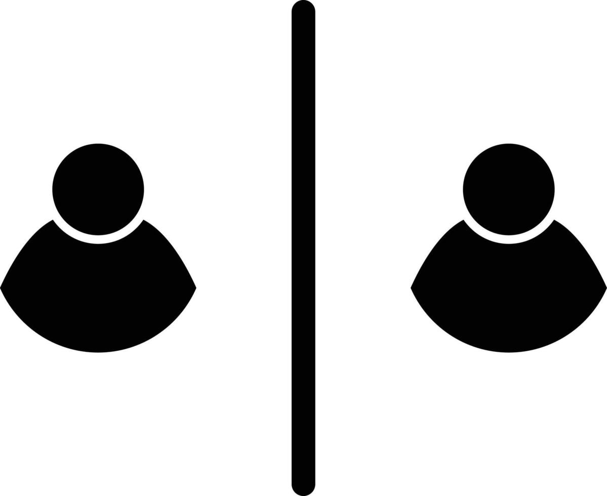 Keep distance signage icon vector