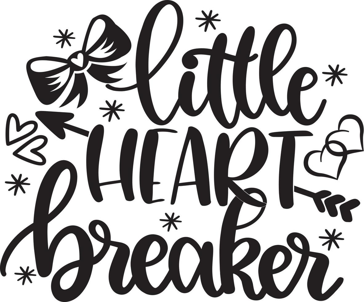 Little Heartbreaker, Be Mine, Valentines Day, Heart, Love, Holiday, Vector Illustration File