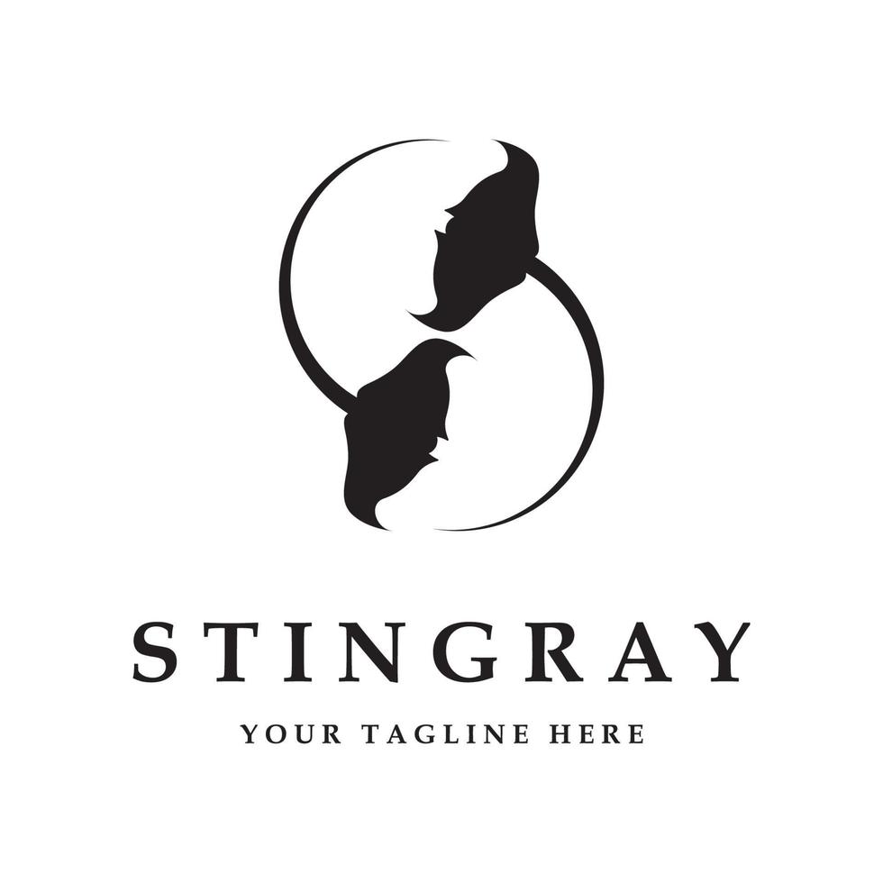 stingray logo and vector with slogan template