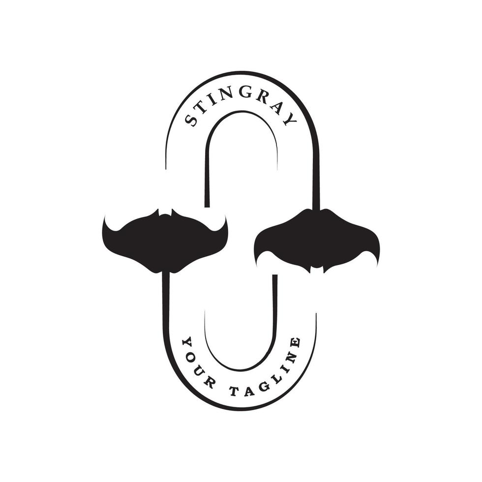 stingray logo and vector with slogan template