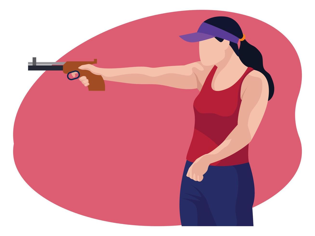 Pistol shooting beautiful illustration vector