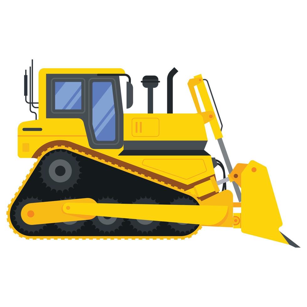 Illustration for construction machinery vehicle excavator. vector