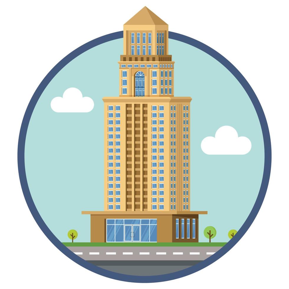 Bank city building beautiful illustration. vector